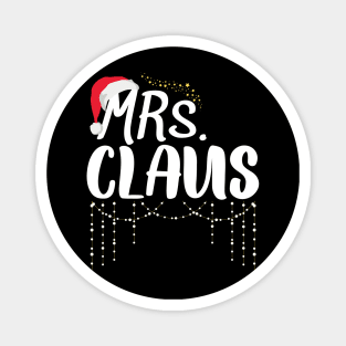 Mrs And Mr Claus Couples Matching Christmas Santa Pajamas Magnet